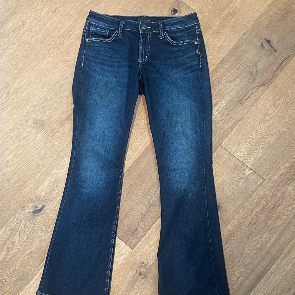 Silver Jeans Women's Dark Blue Flare Jeans